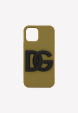 Dolce & Gabbana iPhone 12 Pro Cover in Silicon Khaki BP2907 AO976 8G591