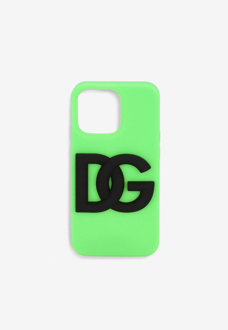 Dolce & Gabbana iPhone 13 Pro Logo Silicon Cover Green BP3182 AO976 8E563