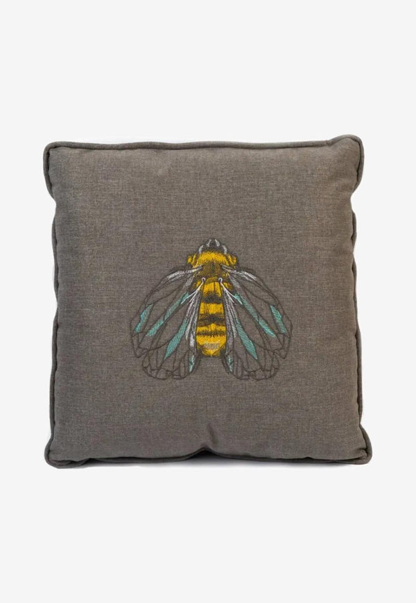Stitch Jo Buzzing Bee Cushions Gray