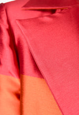 Bibhu Mohapatra Red Colorblock Long Sleeved Coat BM21-08-1719