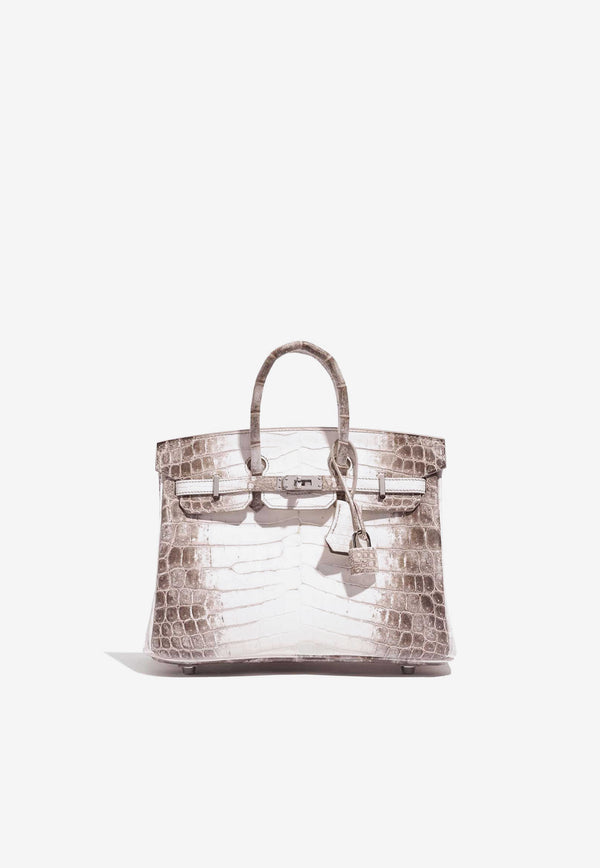 Hermès Birkin 25 in Himalaya Blanc Niloticus Crocodile