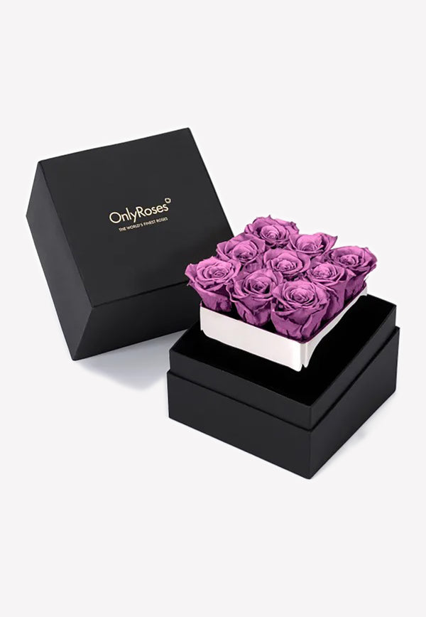 OnlyRoses Infinite Rose Silver Cube Blueberry 