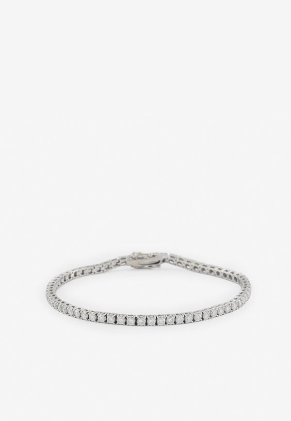 Djihan Tennis Diamond Bracelet in 18-karat White Gold Silver Bra-440