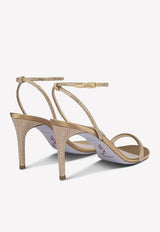 Rene Caovilla Ellabrita 80 Crystal-Embellished Sandals Beige C10727-080-R001V104 BEIGE SATIN/GOLDEN SHADOW