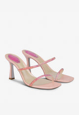 Rene Caovilla Bessie 80 Crystal Embellished Sandals Pink C11103-080-TT01Y007 BARBIE SATIN/TRANS STRASS