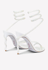 Rene Caovilla Margot 105 Crystal-Embellished Sandals Ivory C11339-105-R001X318 IVORY SATIN/TRASMISSION STRA