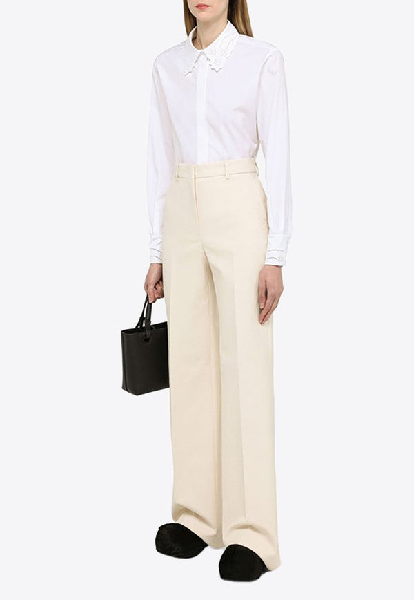 Sportmax Canale Wide-Leg Tailored Pants Cream CANALECO/M_SPORM-003