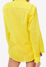 Vilebrequin Caracal Long-Sleeved Cotton Shirt Yellow CCAE9V00-105