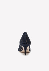 Dolce & Gabbana Bellucci 60 Lace Pumps with Brooch Detail Navy CD0066 AL198 80652