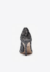 Dolce & Gabbana Bellucci 90 Taormina Lace Pumps with Crystal Detail Grey CD0101 AE637 87505