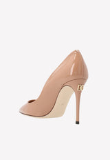 Dolce & Gabbana Cardinale 90 Patent Leather Pumps Nude CD1657 A1471 8H056