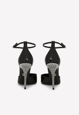 Dolce & Gabbana Cardinale 105 Rhinestone Embellished Pumps in Patent Leather Black CD1670 AQ580 8S488