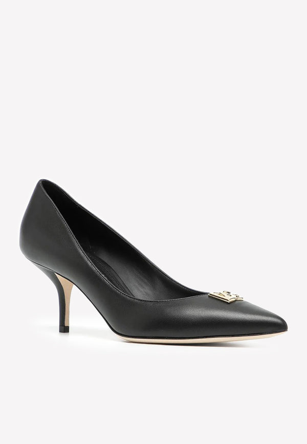 Dolce & Gabbana DG 60 Pointed Toe Pumps in Leather Black CD1696 AQ994 80999