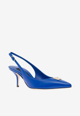 Dolce & Gabbana Cardinale 60 DG Logo Slingback Pumps in Calf Leather CG0501 AQ994 80623 Blue