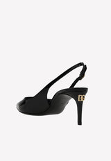Dolce & Gabbana 60 Slingback Leather Pumps CG0606 A1471 80999 Black