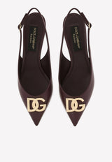 Dolce & Gabbana Cardinale 60 Slingback Pumps in Calf Leather Bordeaux CG0607 B5954 80308