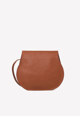 Chloé Medium Marcie Saddle Bag in Grained Leather Tan CHC21AS605F0125M Tan
