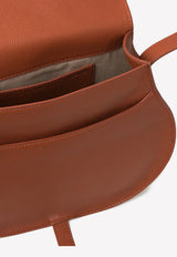 Chloé Medium Marcie Saddle Bag in Grained Leather Tan CHC21AS605F0125M Tan