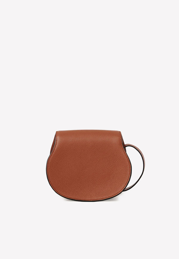 Chloé Small Marcie Saddle Bag in Grained Leather Tan CHC21AS680F0125M Tan