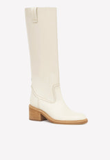 Chloé Mallo Tall Boots CHC22A684AF122 EGGSHELL    Eggshell