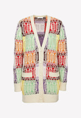 Chloé Colorblock Knitted Cardigan in Cashmere Blend CHC22AMC075909CA MULTICOLOR 1   Multicolor