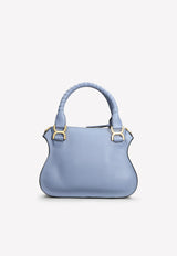 Chloé Small Marcie Top Handle Bag in Leather Blue CHC22AS628I31484 SHADY COBALT