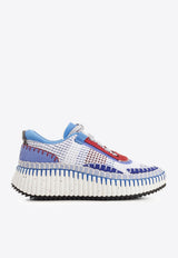 Chloé Nama Sneaker in Lower-Impact Mesh Blue CHC22S579Y0498 CRUISE BLUE