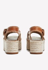 Chloé Lucinda 60 Espadrille Platform Sandals Brown CHC22U643Y9210 Luminous Ochre   