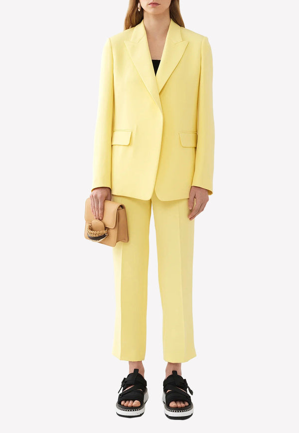 Chloé Single-Breasted Classic Tailored Blazer Yellow CHC22UVE06015757 Radiant Yellow  