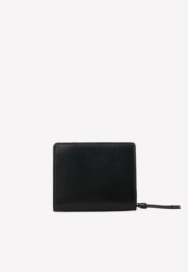Chloé Leather Logo-Embossed Compact Wallet Black CHC23SP867I10001 BLACK