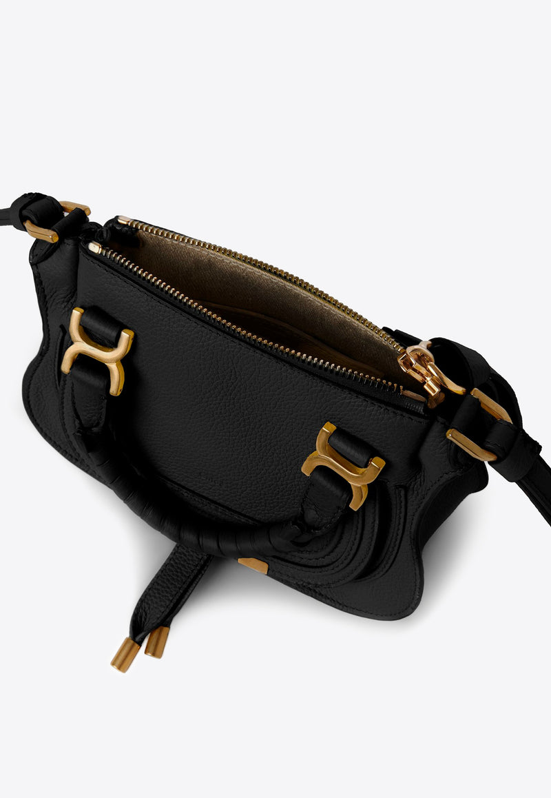 Chloé Mini Marcie Top Handle Bag in Calfskin Black CHC23SS595I31001 BLACK