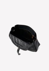 Chloé Marcie Leather Clutch Bag Black CHC23SS601J89001 BLACK