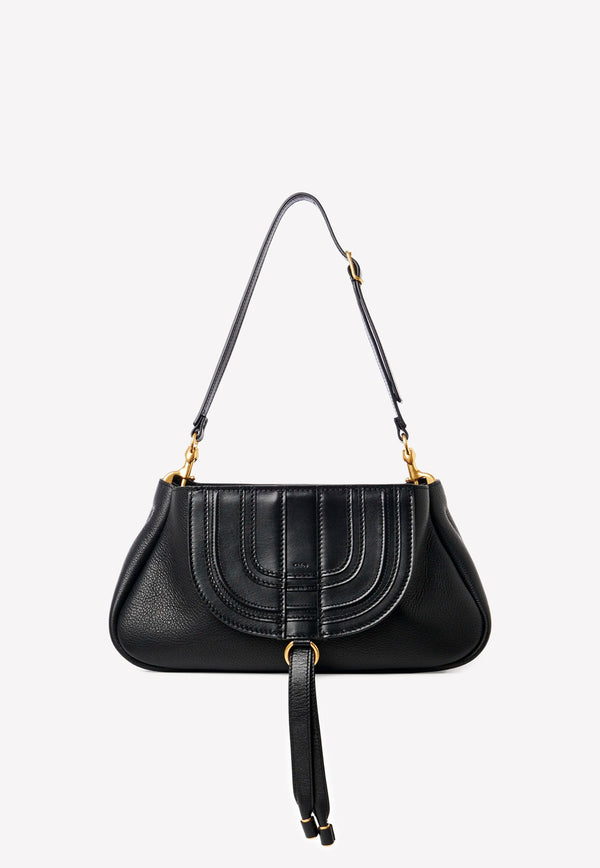 Chloé Marcie Leather Clutch Bag Black CHC23SS601J89001 BLACK