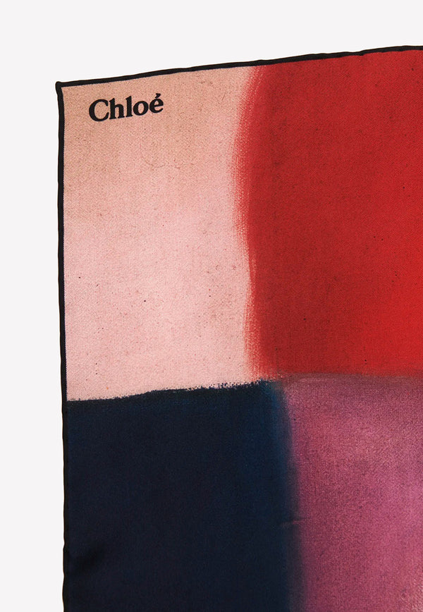 Chloé Abstract-Print Silk Scarf Multicolor CHC23ST072SE19CA MULTICOLOR 1