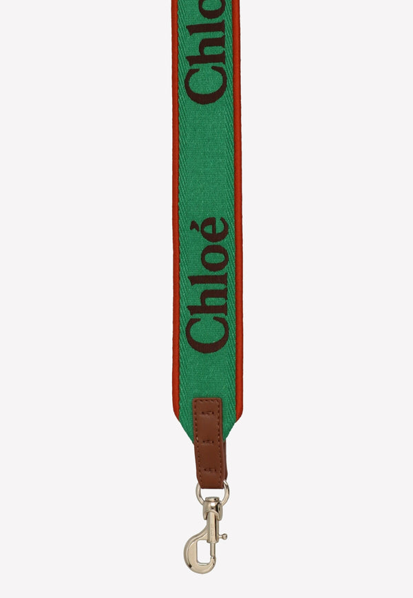 Chloé Logo Shoulder Strap Multicolor CHC23UK989K3298R GREEN - ORANGE 1