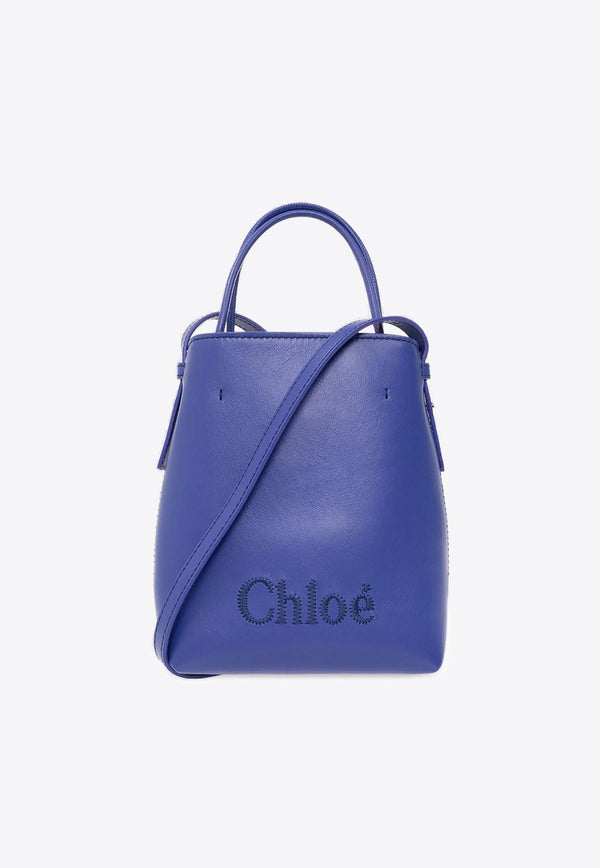 Chloé Micro Sense Shoulder Bag in Calfskin Blue CHC23UP873I10408 SUBMARINE BLUE