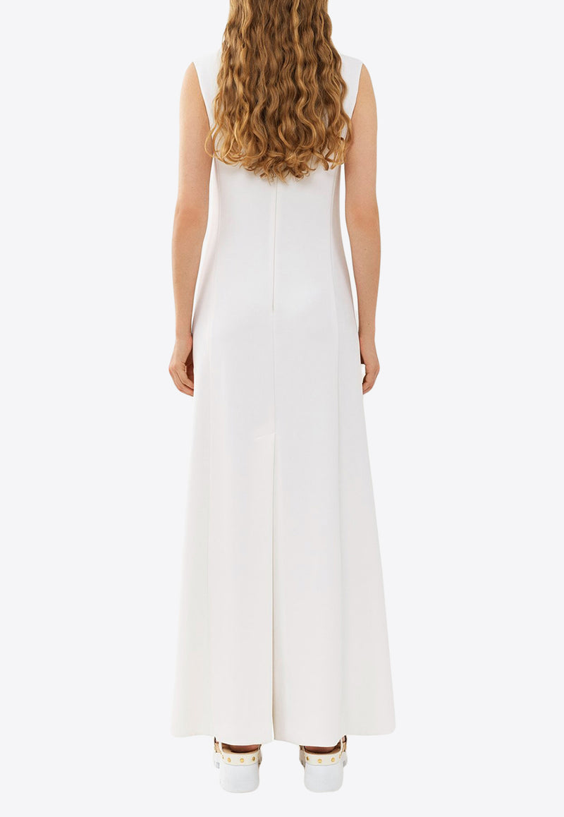 Chloé Sleeveless Silk Maxi Dress White CHC23URO02113101 WHITE