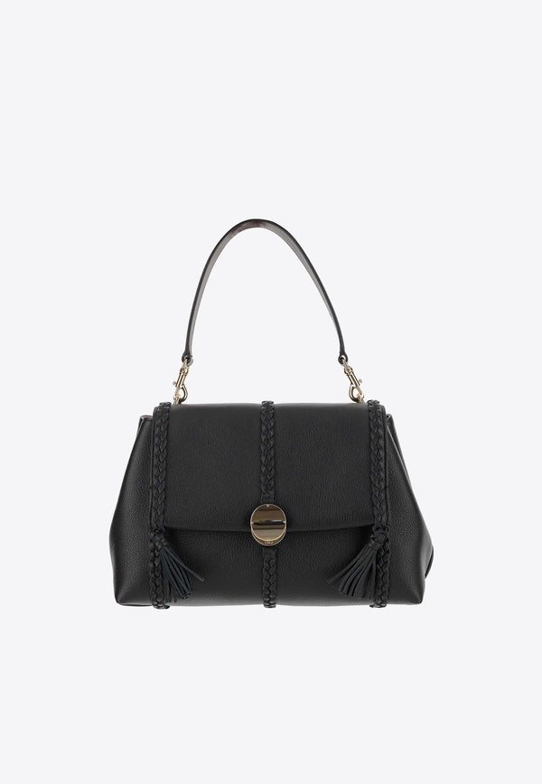 Chloé Medium Penelope Shoulder Bag Black CHC23US569K15001 BLACK