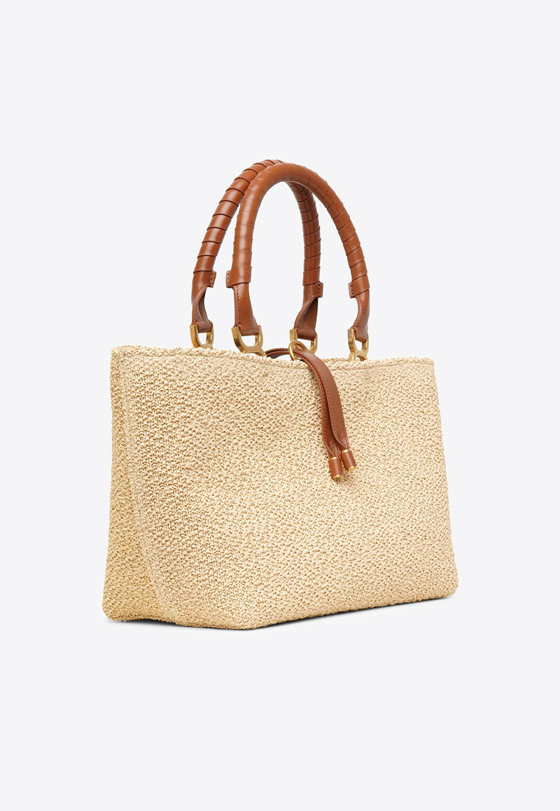 Chloé Marcie Bouclé Tote Bag Beige CHC23US651K2225M TAN