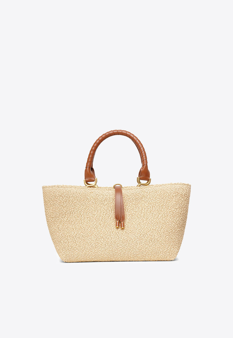 Chloé Marcie Bouclé Tote Bag Beige CHC23US651K2225M TAN