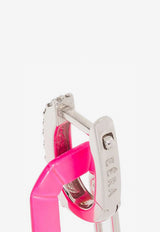 EERA Small Fluo Chiara 18K Gold Single Earring with Diamonds Pink CHEREN14S1 