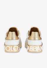 Dolce & Gabbana DG Portofino Leather Sneakers White CK1544 B5960 89662