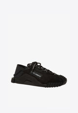 Dolce & Gabbana NS1 Lace-Up Canvas Sneakers with Lace Detail Black CK1837 AX372 80999