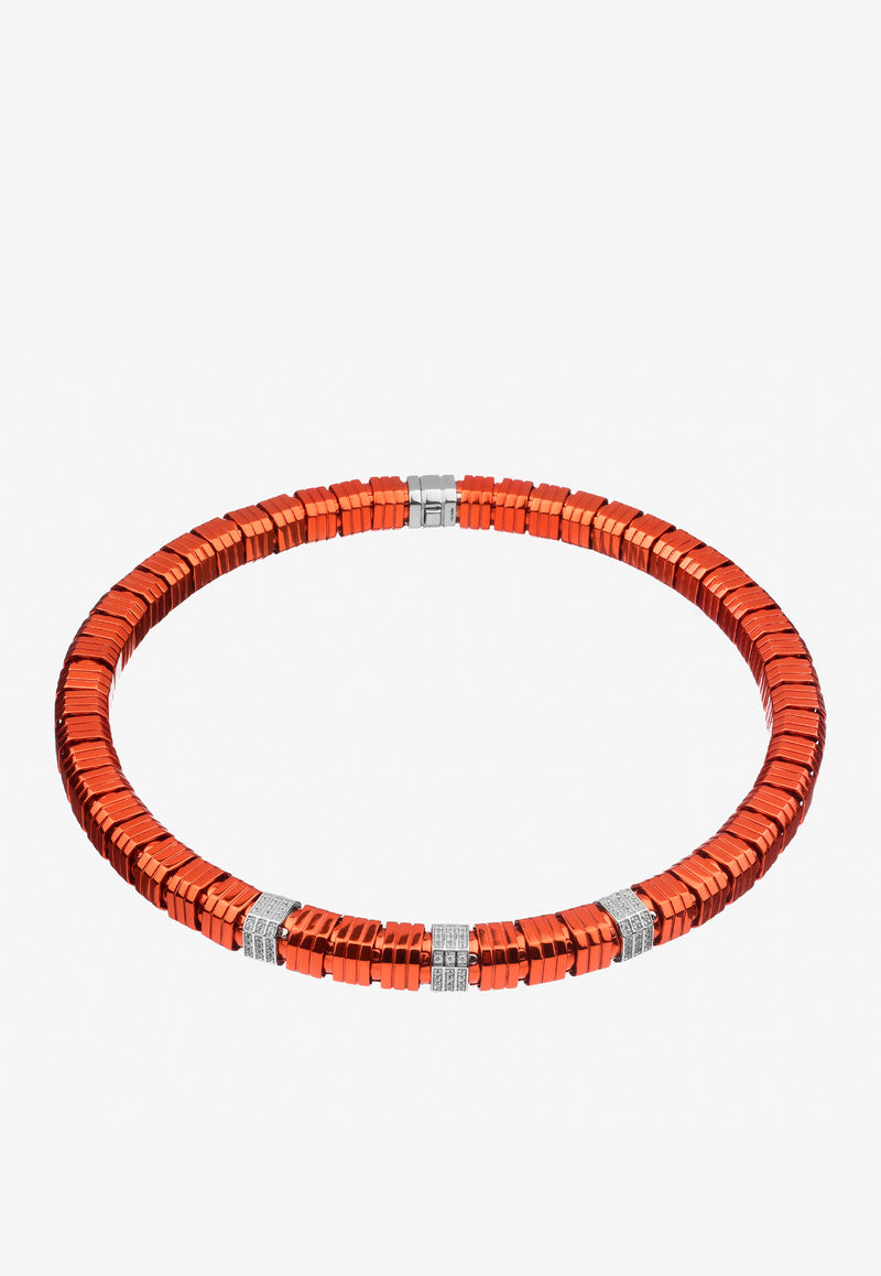 EÉRA Special Order - Candy Necklace in 18-karat White Gold Orange CNNEME17U1