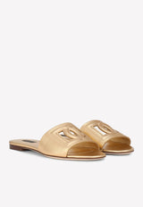 Dolce & Gabbana DG Logo Metallic Slides Gold CQ0436 A1016 87080