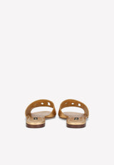 Dolce & Gabbana DG Logo Metallic Slides Gold CQ0436 A1016 87080