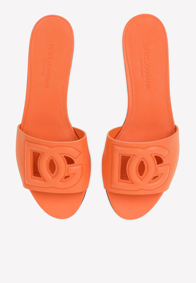 Dolce & Gabbana DG Millennials Slides in Calf Leather Orange CQ0436 AY329 80244