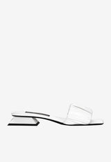 Dolce & Gabbana Gathered Nappa Leather Slides CQ0525 AF984 80002 White