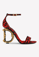 Dolce & Gabbana 105 Leopard Print Baroque DG Sandals CR0739 AH549 HSYJN Red