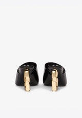 Dolce & Gabbana Keira 75 DG Pop Heel Patent Leather Mules Black CR1176 A1471 80999